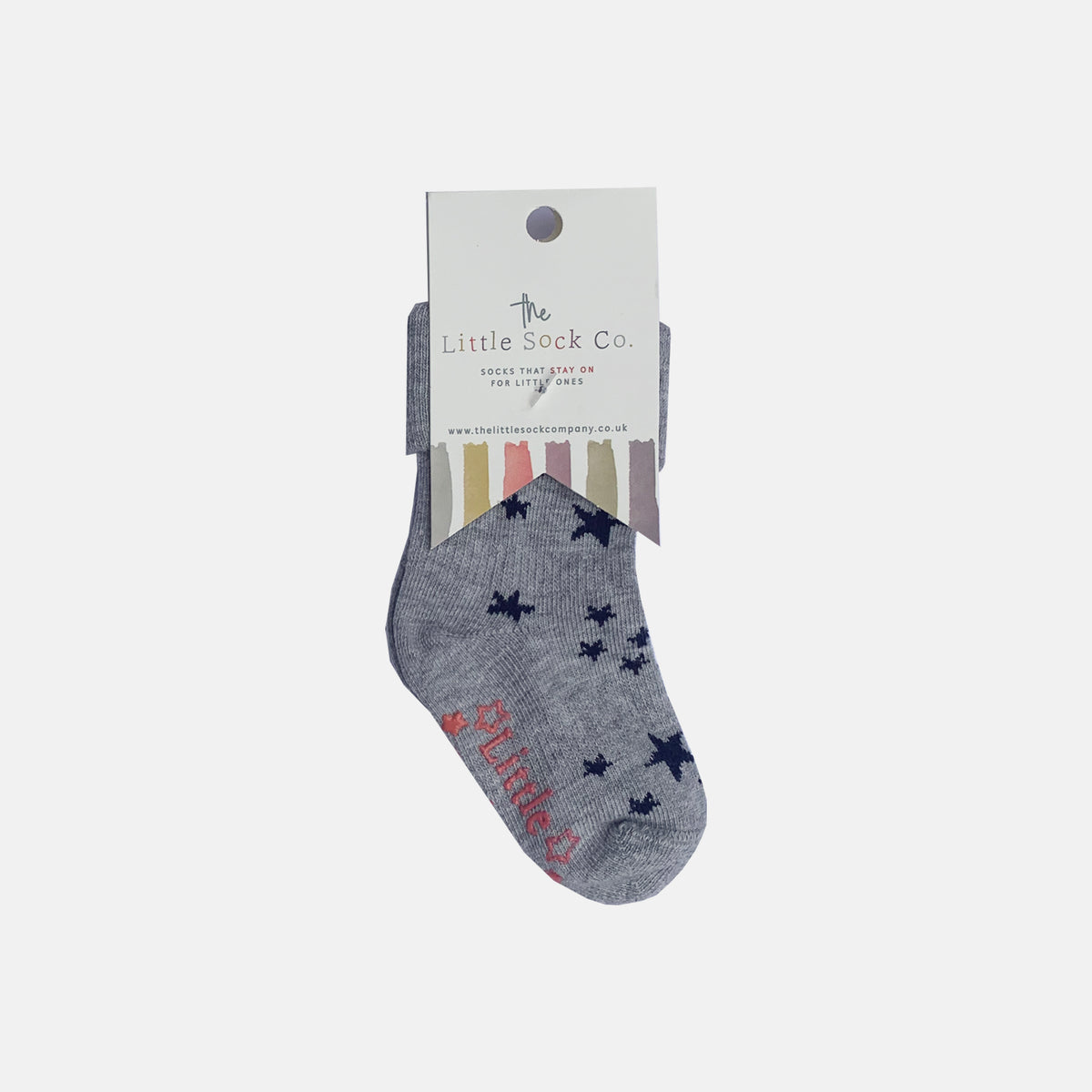 Non-Slip Stay On Socks in Grey with Star