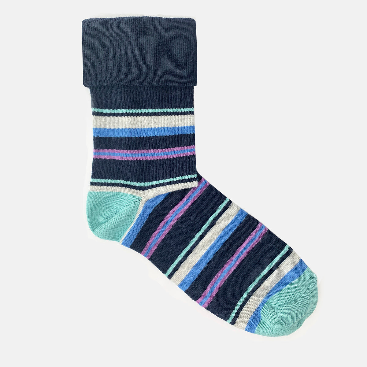 Adults Mini Me Matching socks in Navy Stripe
