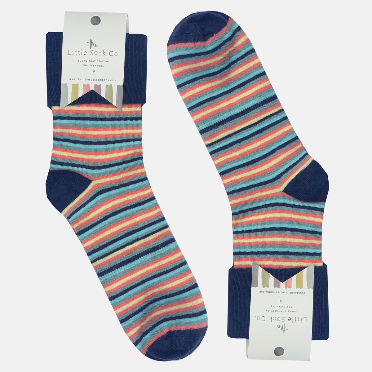His & Her Matching Adults Socks Gift Set in Smarty Stripe ⁃ The Perfect Gift
